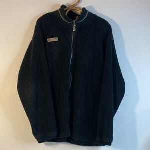 Columbia unisex Black Zip-Up Sweater 90s